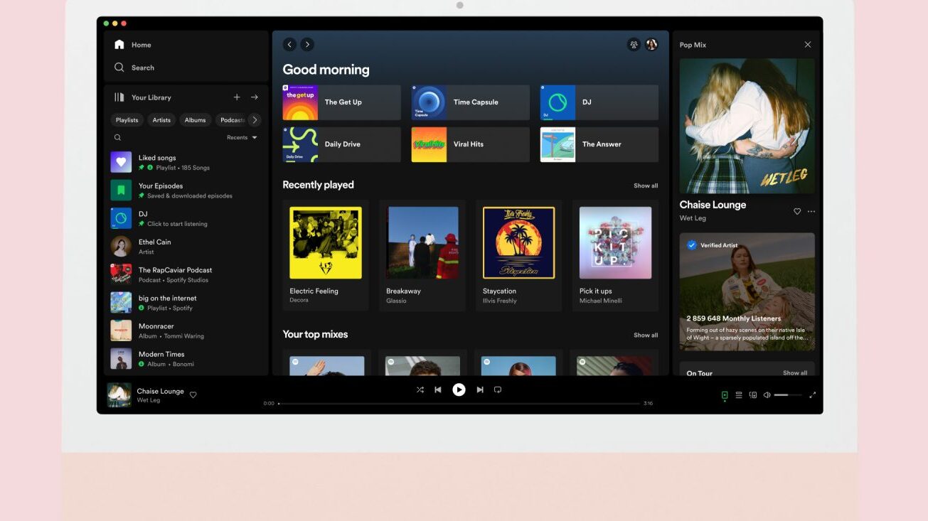 Spotifyデスクトップエクスペリエンスが新たな姿に「Your Library」と「Now Playing」ビューが再設計