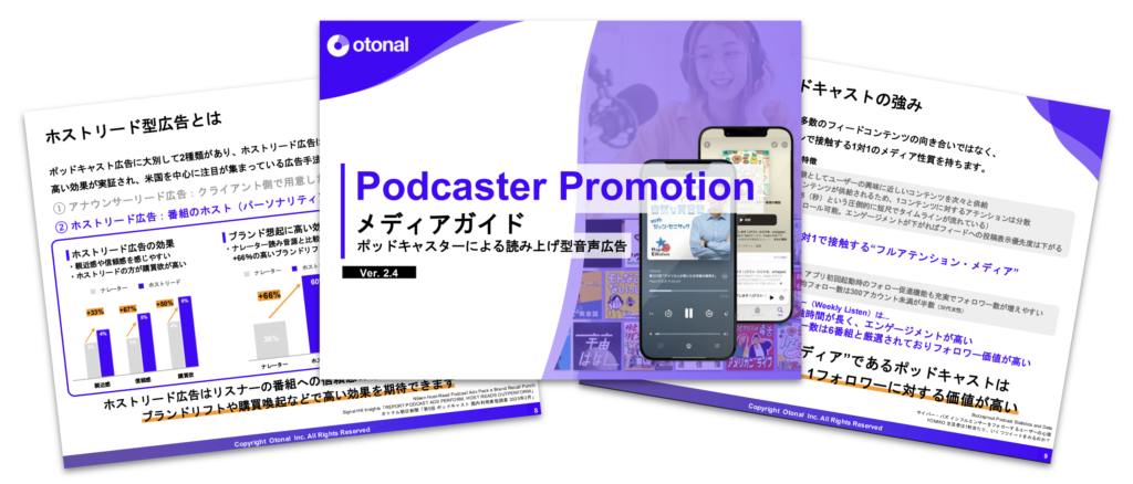 【媒体資料】PODCASTER PROMOTION(ポッドキャスタープロモーション)