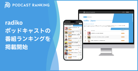 オトナル、「ポッドキャストランキング」サイトにラジコポッドキャストの番組ランキングを掲載開始