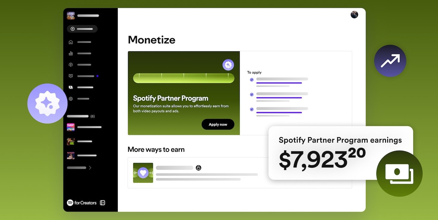 Spotifyの収益化プログラム「Spotify Partner Program」が開始。米国など4か国にて